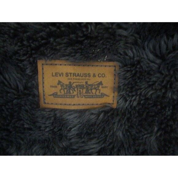 Levi’s Vest Sample Garment Blue Corduory Faux Fur Lined Womens Size M - Picture 9 of 11